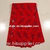 Red Handcut Lace , Window Curtain 130 - 135cm Width