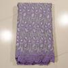 Purple Double Organza Lace Fabric With Stones