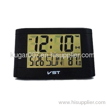 LCD alarm clock with calendar and temperature VST-7049