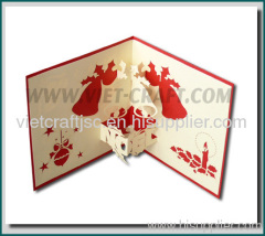 Noel 3d card - pop up greeting card handmade vietnam
