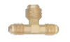 Brass pipe fitting three way reducing tee