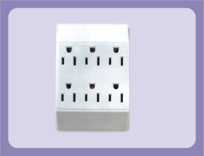 ul approved 6 outlet wall current tap for usa standard