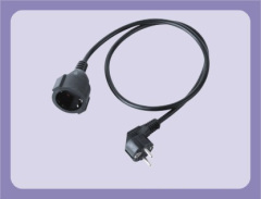 VDE certificate three-pin plug europe extension cord