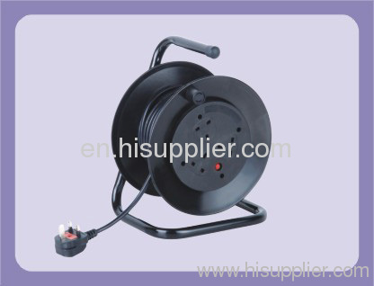 British extension cable reel with 4 outlet sockets 20M