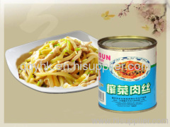 Shredded pork &preserved vegetable(canned food)