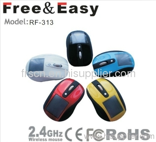 rechargeable solar battery 2.4g wireless solar mouse