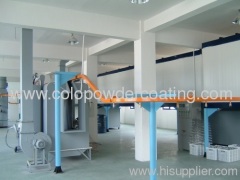 Powder coating production line for machinery