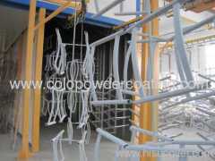 Powder coating production line for machinery