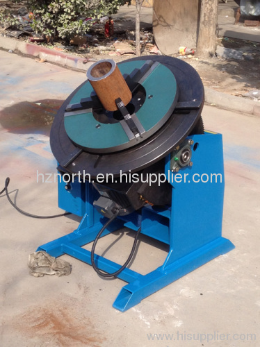 500 kg welding positioner with center bore equipted with welding chuck