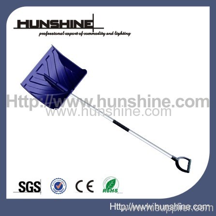 Plastic Snow Shovel with steel pipe handle
