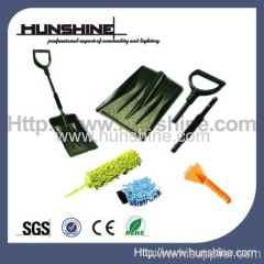 Removable portable plastic snow shovels