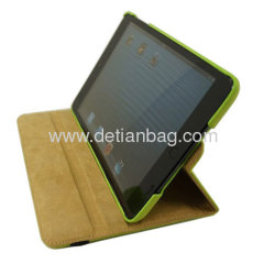 Fashion design leather ipad mini cover with 360 rotating