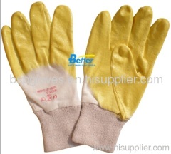 Yellow Cotton Nitrile Coated Work Gloves (BGNC101)