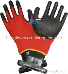 13 Guage Nylon Or Polyester Shell With PU Dipped ESD Superior Touch PU Work Gloves