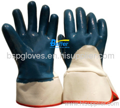 Heavy Duty Blue Nitrile Coated Gloves