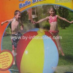 Inflatable sprinkler beach ball