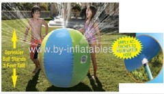 Inflatable sprinkler beach ball