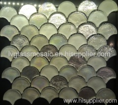 Foil luster glass mosaic white color