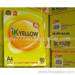 Ik Yellow A4 Copy Paper 80gsm,75gsm,70gsm