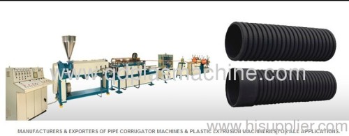 Corrugated pipe extrusion line plant