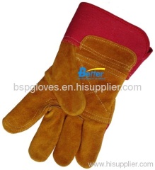 BGCL203W-Winter Warm Lining Cow Split Leather Palm Gloves