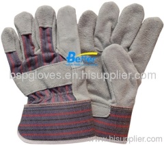 BGCL203W-Winter Warm Lining Cow Split Leather Palm Gloves