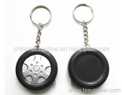1m plastic tyre shape measuring tape keychain,tire tape measure