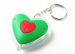 Translucent Heart Led keychain flashlight,mini torch