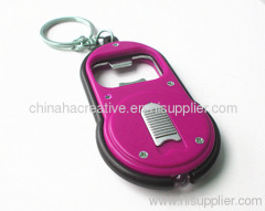 LED bottle opener with keychain,Promo Gift