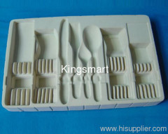 Vacuum forming plastic flocking blister trays for cosmetics