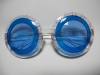 blue color plastic party glasses