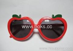 red frame plastic sunglasses