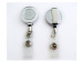 Round Metal Retractable ID Card Holder with Clip