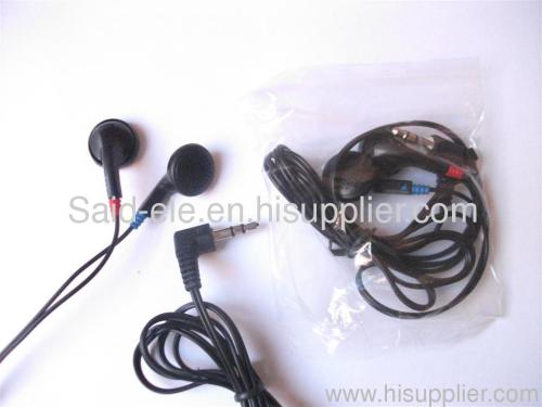 Disposable stereo black earbuds