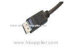 Black 1080p 2.25Gbps UL 20276 HDMI Flat Cable Gold Plated With Ethernet