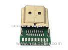 w/rib Harpoon Male Solder HDMI SMT Connector , Cable End Connector