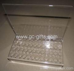 Acrylic Cosmetic display with sign holder for lipstick