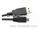 1.5M USB 2.0 a Male To Micro B Male Cable , PVC 45P Black UL94V-0 Over Mold