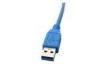 Blue Flat USB 3.0 Extension Cable Assembly Hi-Speed With UL RoHS Compliance