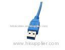 Blue Flat USB 3.0 Extension Cable Assembly Hi-Speed With UL RoHS Compliance