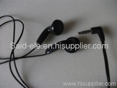 Black stereo disposable earphone