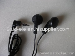 Black stereo disposable earphones