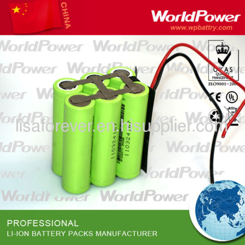 Patient monitor equipment battery pack 14.8v 4400mah li ion rechargeable18650 battery pack