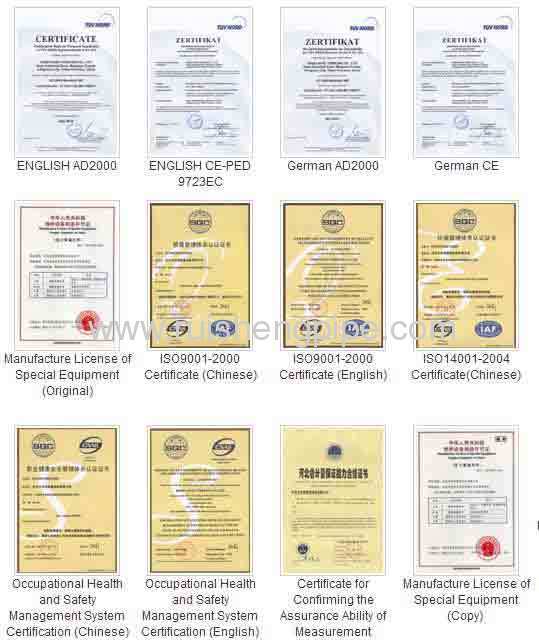 ISO 9001 certificates