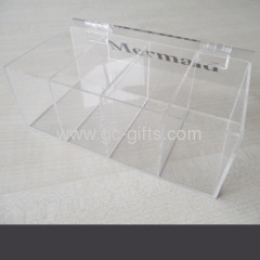 4-compartment clear acrylic box