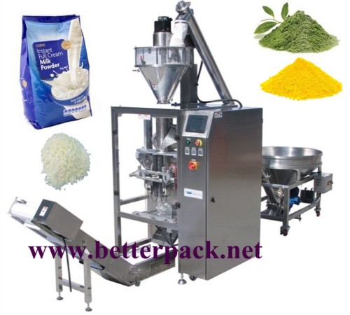 Auto big plastic pouch milk powder auger filling sealing powder packaging equipment