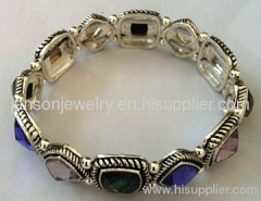 multi-color faux stone bracelet