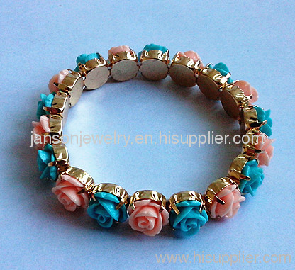 multi color flower necklace