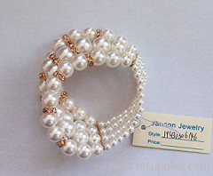 faux pearl bangle set