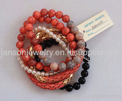 multi material bangle set